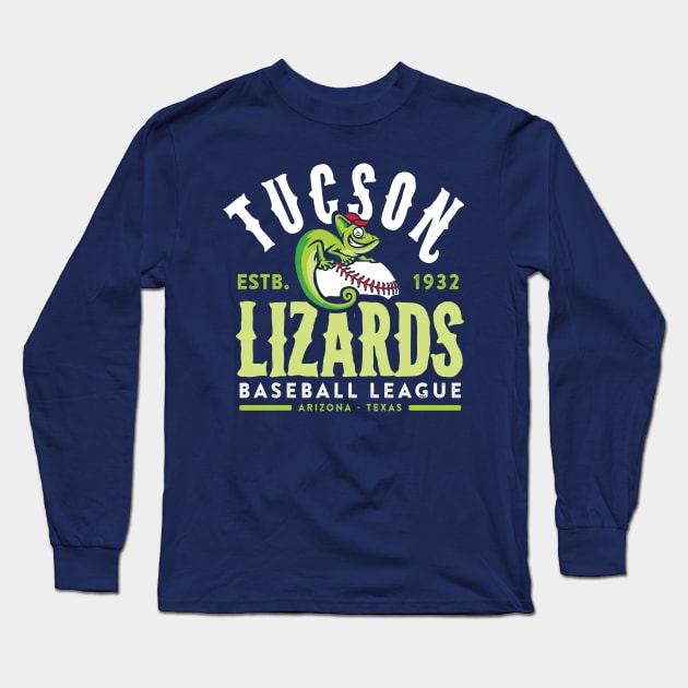 Tucson Lizards Baseball Long Sleeve T-Shirt by MindsparkCreative
